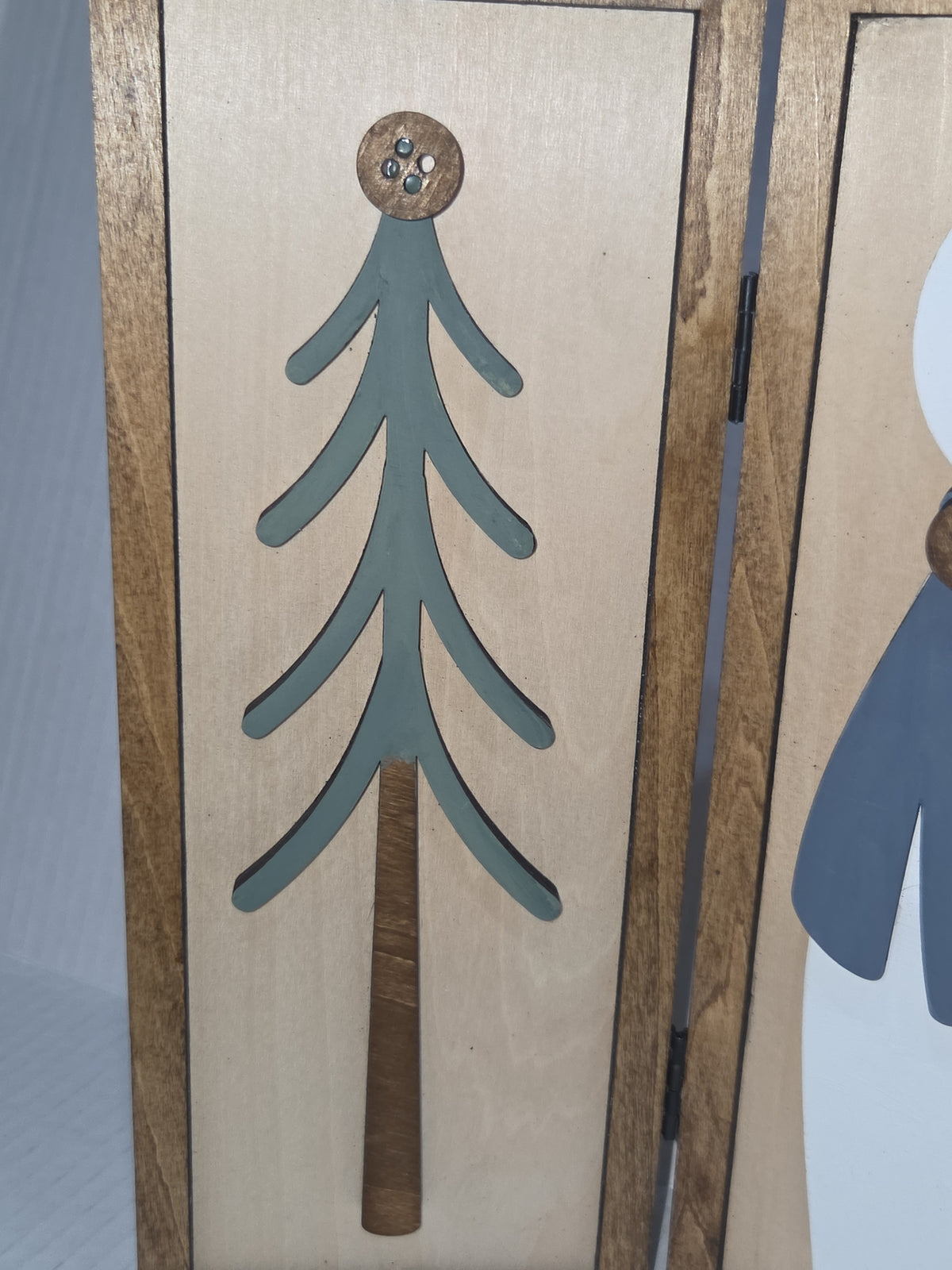 Trio Frame Decor Winter Snowman Skis 10 1/2"