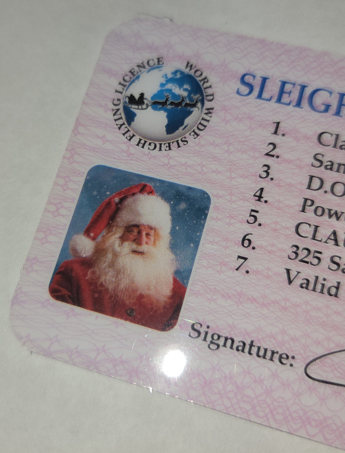 Santa Flying License – Christmas Morning Surprise Novelty Card