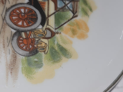 Vintage 4" Plates Set of 3 Arnart Creations Nash Rambler Runabout, Buick Touring Car, Oldsmobile Runabout Stauffer