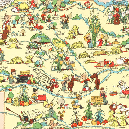 Vintage Map of Nebraska 1935 -Not available at Minden location-