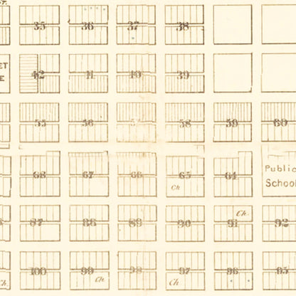 Vintage Map of Lincoln, Nebraska 1871 -Not available at Minden location-