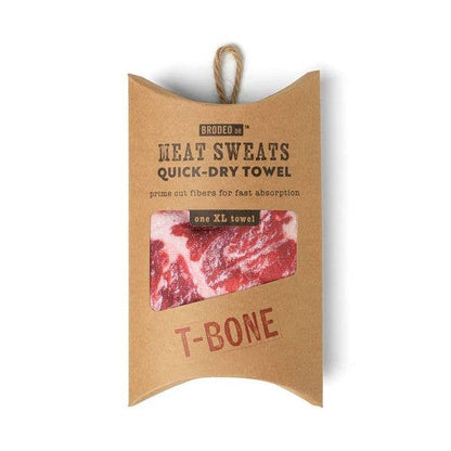 One Funny Towel from Meat Sweats Quick-Dry, Towel looks like T-Bone Steak Gift Idea. Ft3