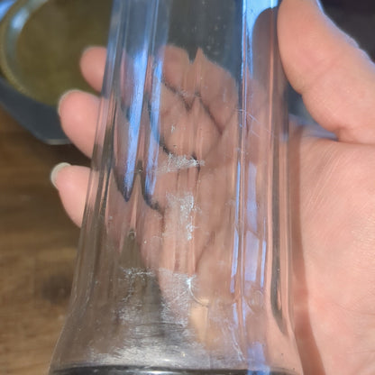 Vintage Bottle Clear Tall Ribbed Glass vb31 g31
