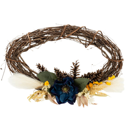 Oblong Large Floral Wreath | 25" x 15" | KJ Made