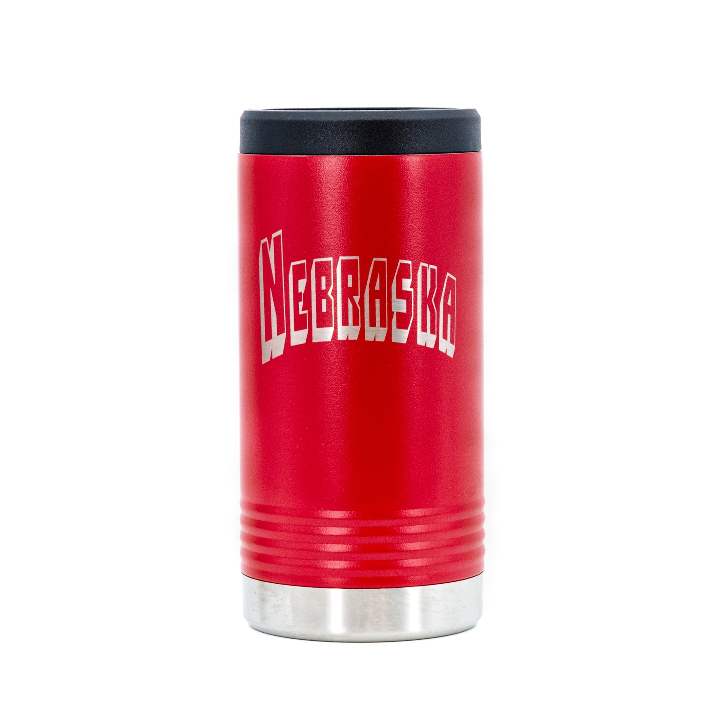 Insulated Nebraska Engraved Slim Can Cooler | Multiple Colors | RCK Creations & More