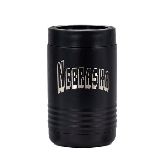 Insulated Nebraska Engraved Can and Bottle Cooler | Multiple Colors | RCK Creations & More Ghost Black