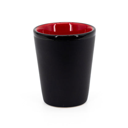 Nebraska Shot Glass | Black and Red Ceramic | Customizable | RCK Creations & More