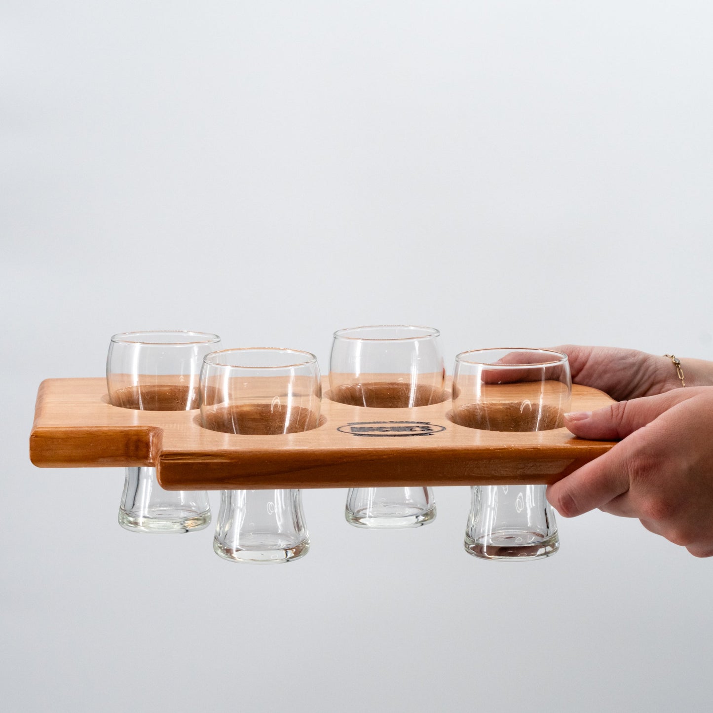 Flight Board & Glasses Set | Four 5 oz Glasses | McCue's Nebraska Taproom