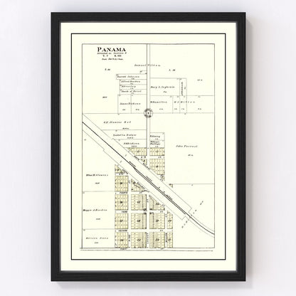Vintage Map of Panama, Nebraska 1903 -Not available at Minden location-