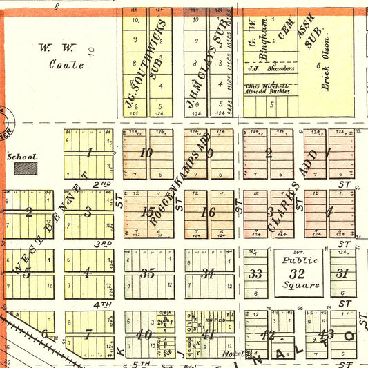 Vintage Map of Bennet, Nebraska 1903 -Not available at Minden location-