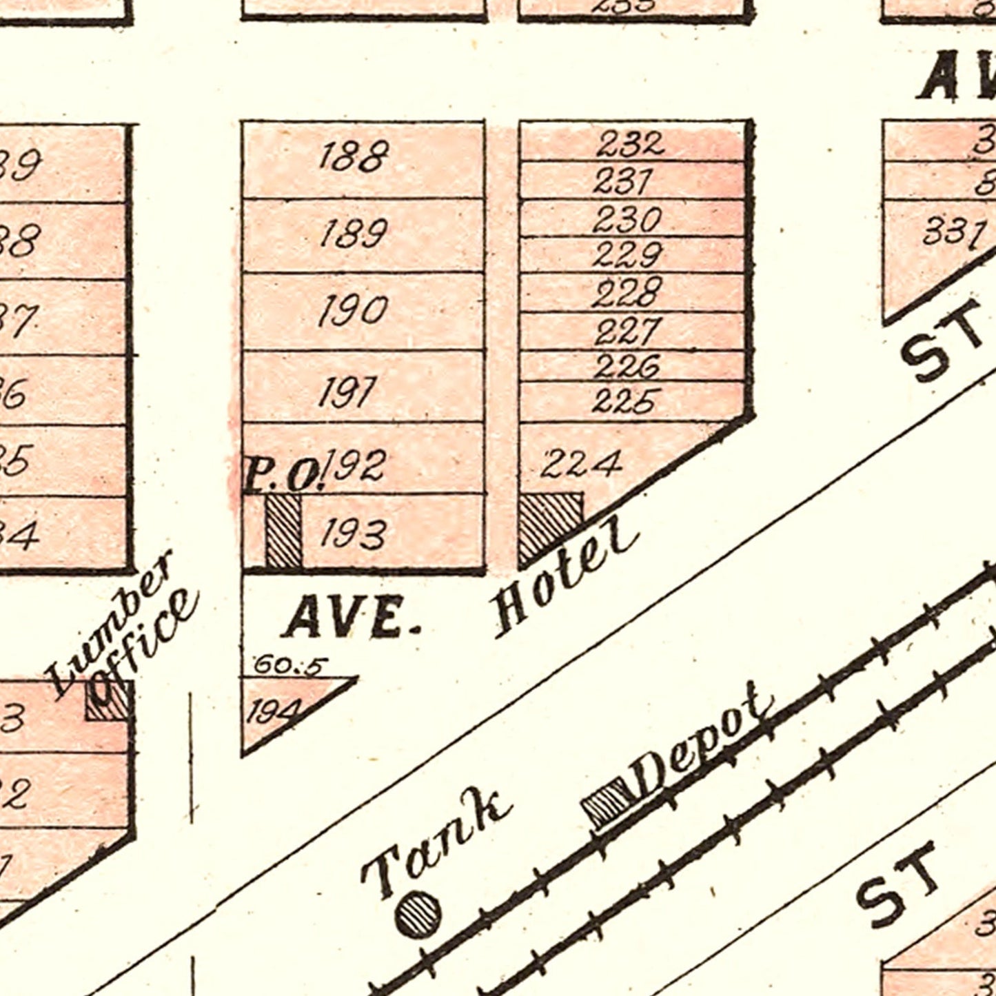 Vintage Map of Waverly, Nebraska 1903 -Not available at Minden location-