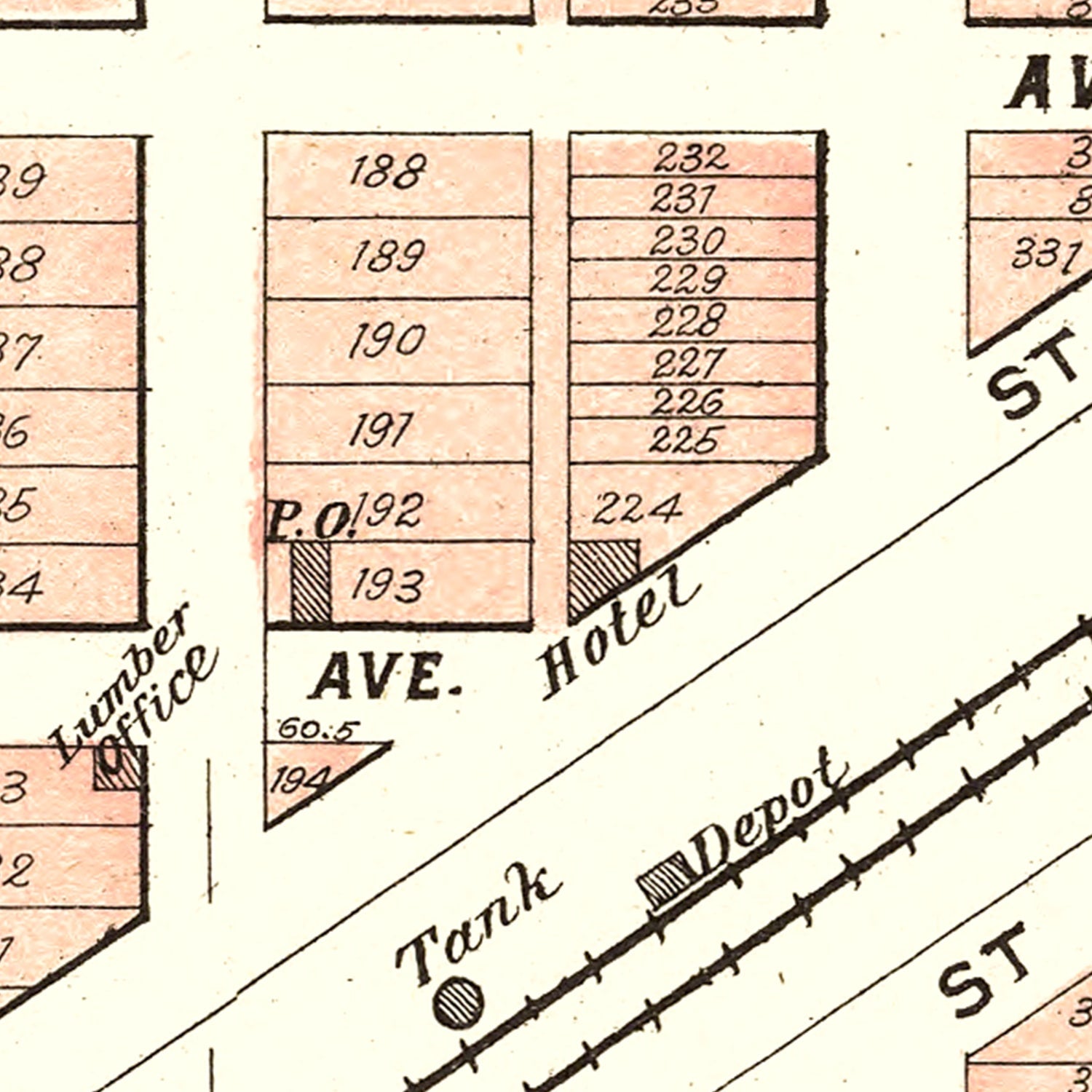 Vintage Map of Waverly, Nebraska 1903 -Not available at Minden location-