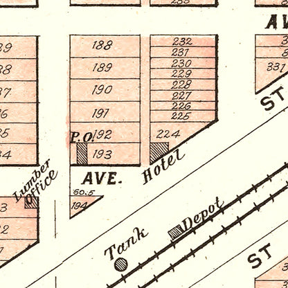 Vintage Map of Waverly, Nebraska 1903 -Not available at Minden location-