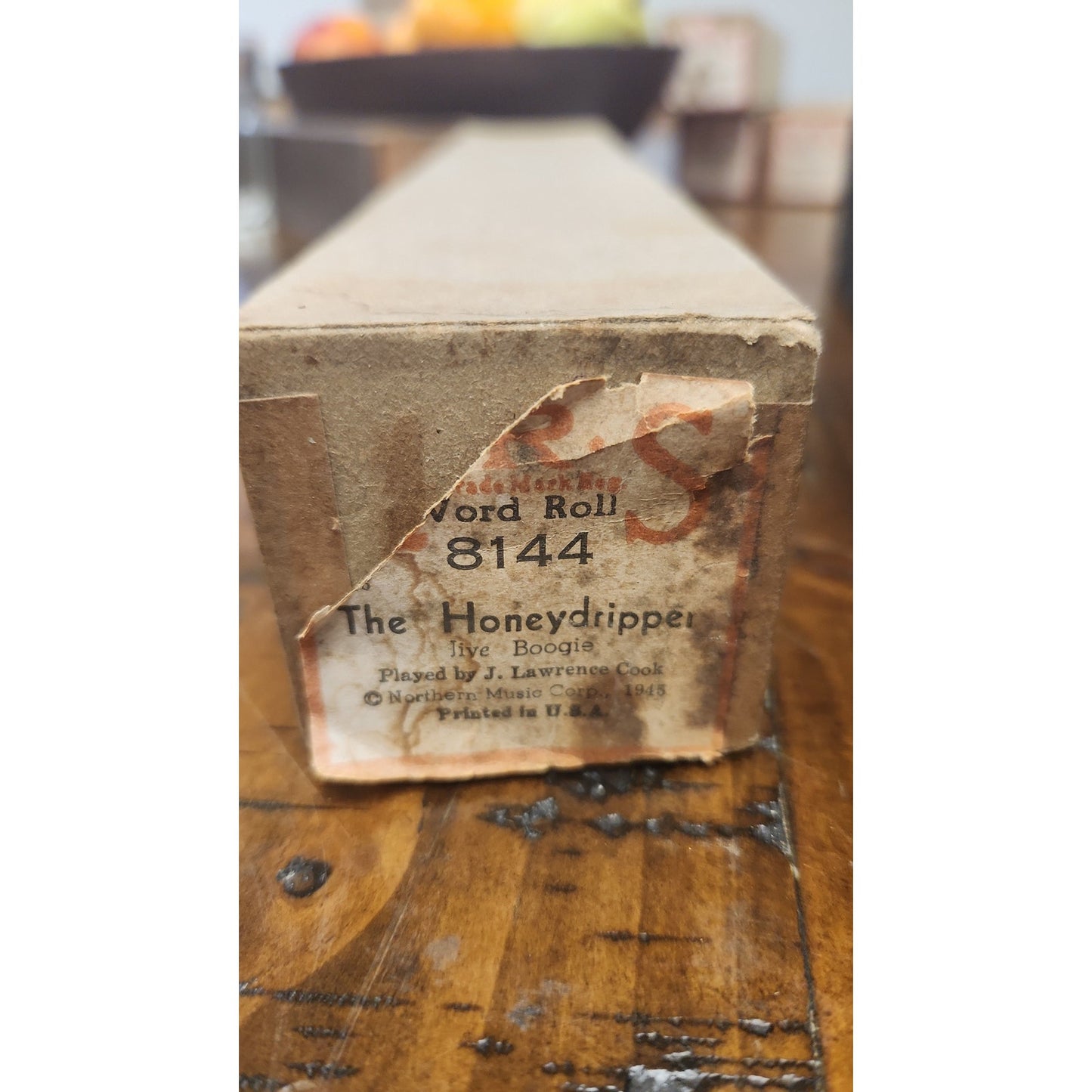 Vintage QRS Player Piano Word Roll "The Honeydripper" J. Lawrence Cook