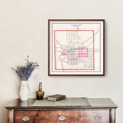 Vintage Map of Valparaiso, Nebraska 1907 -Not available at Minden location-