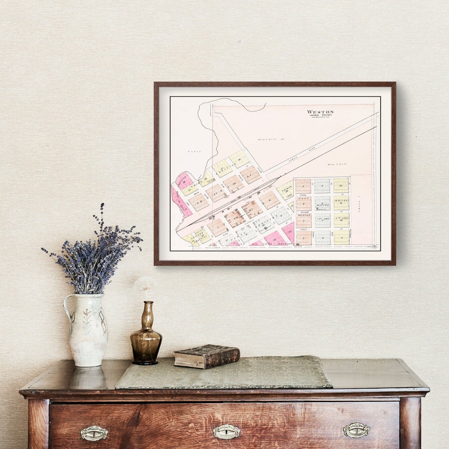 Vintage Map of Weston, Nebraska 1907 -Not available at Minden location-