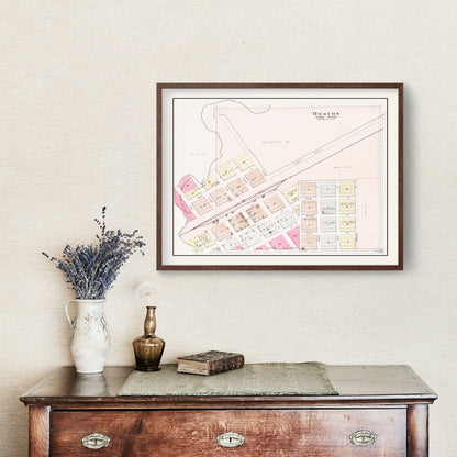Vintage Map of Weston, Nebraska 1907 -Not available at Minden location-