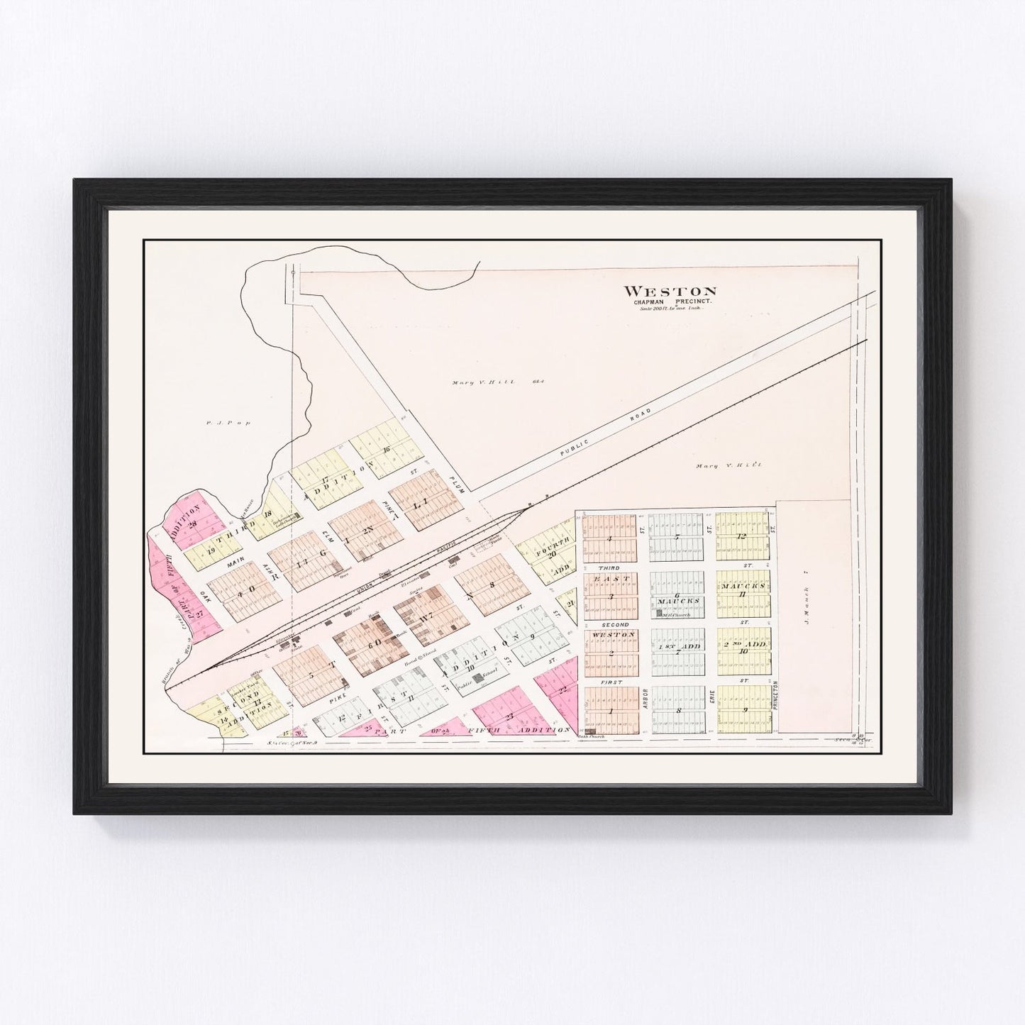 Vintage Map of Weston, Nebraska 1907 -Not available at Minden location-