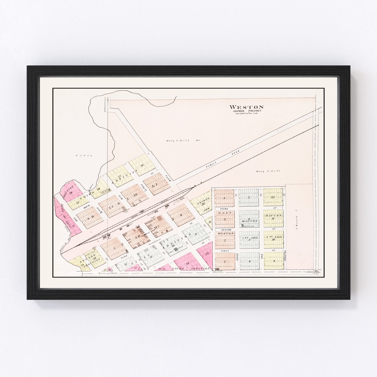 Vintage Map of Weston, Nebraska 1907 -Not available at Minden location-