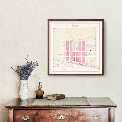 Vintage Map of Malmo, Nebraska 1907 -Not available at Minden location-