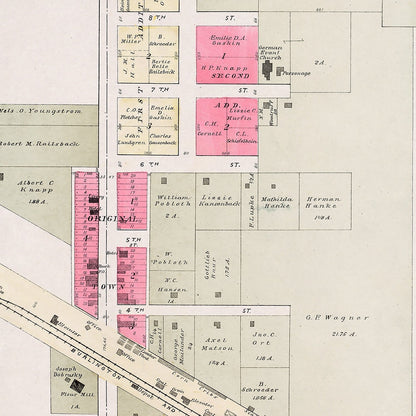 Vintage Map of Ithaca, Nebraska 1907 -Not available at Minden location-
