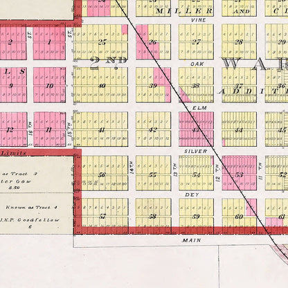 Vintage Map of Ashland, Nebraska 1907 -Not available at Minden location-