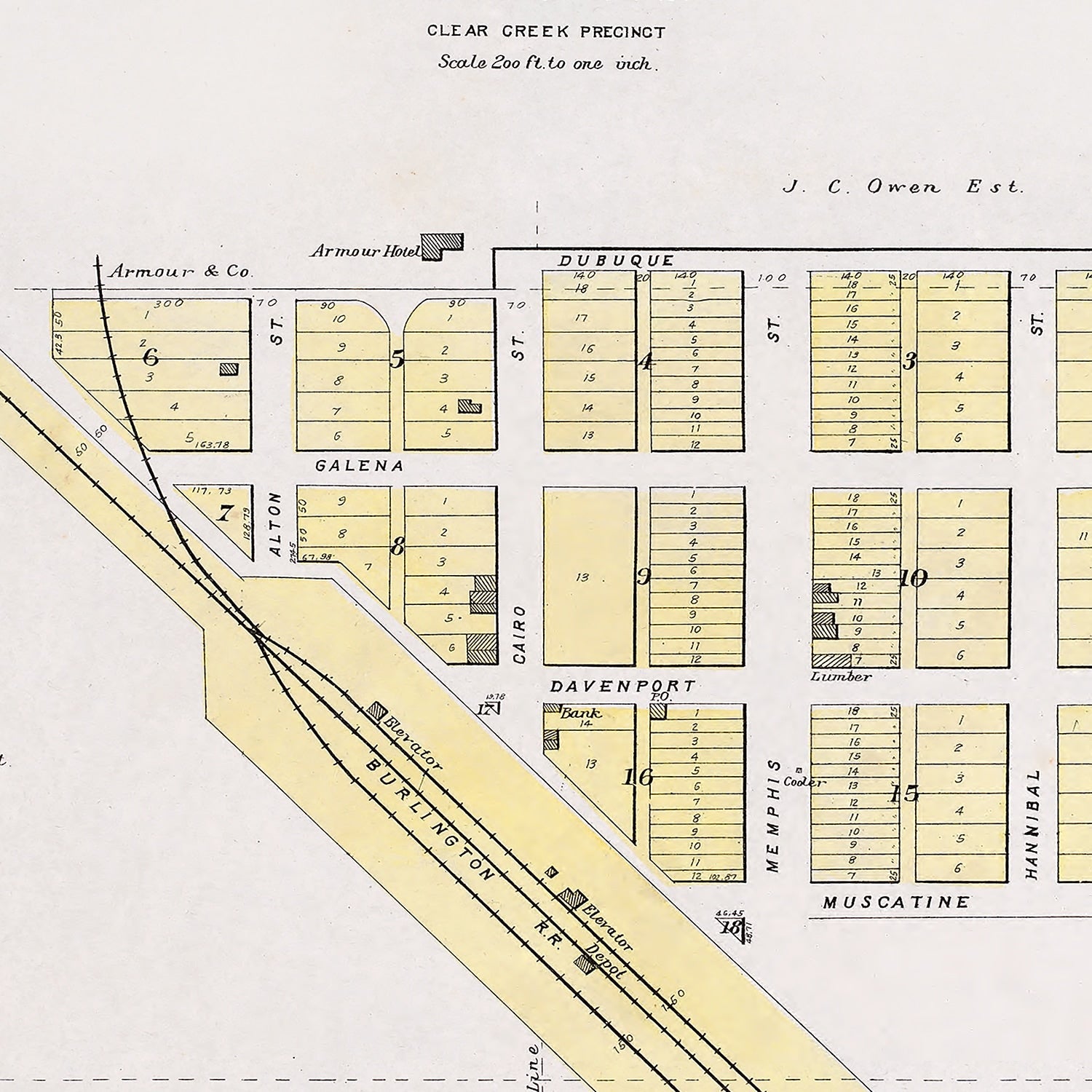 Vintage Map of Memphis, Nebraska 1907 -Not available at Minden location-