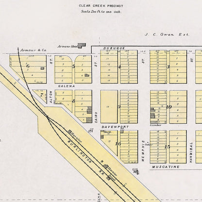 Vintage Map of Memphis, Nebraska 1907 -Not available at Minden location-