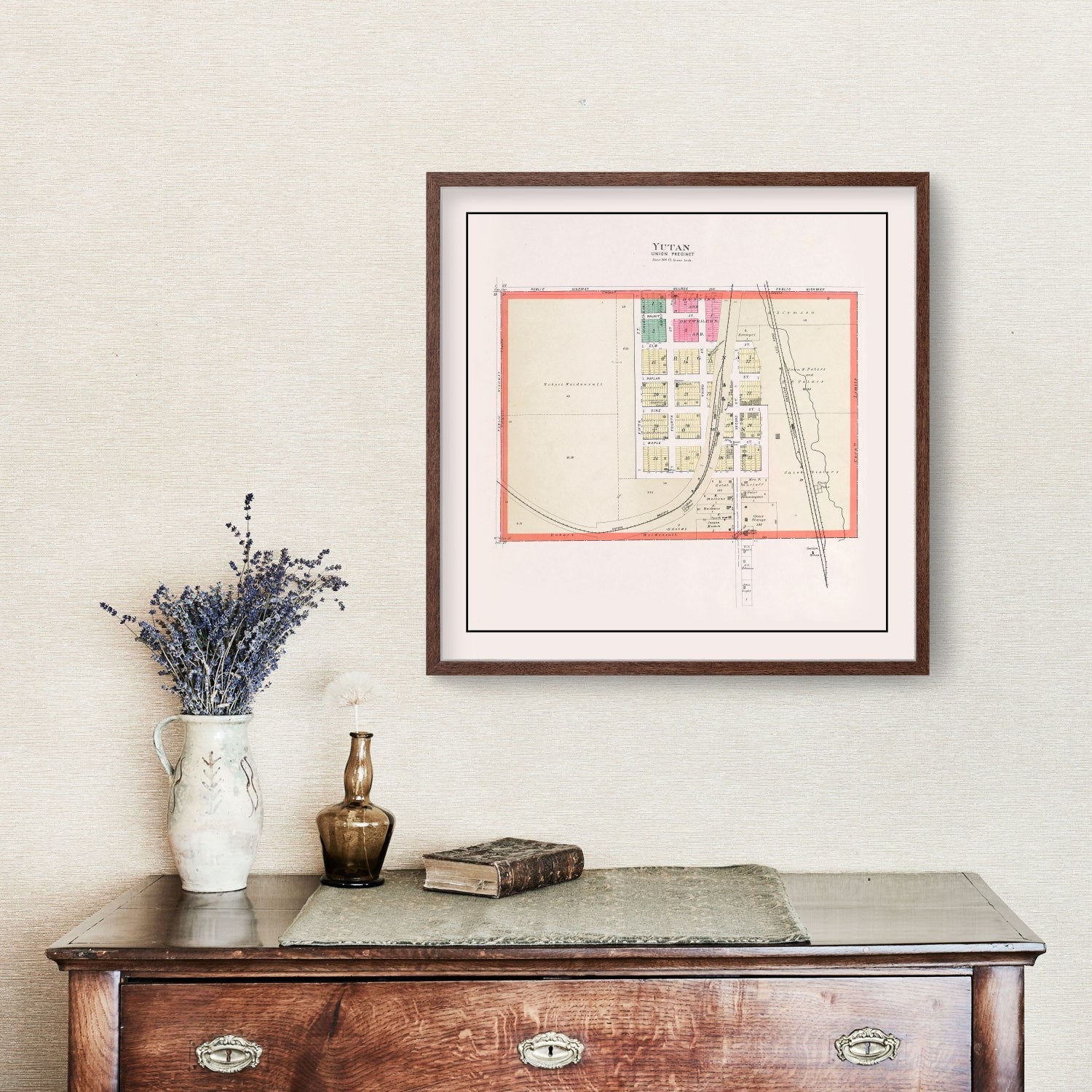 Vintage Map of Yutan, Nebraska 1907 -Not available at Minden location-
