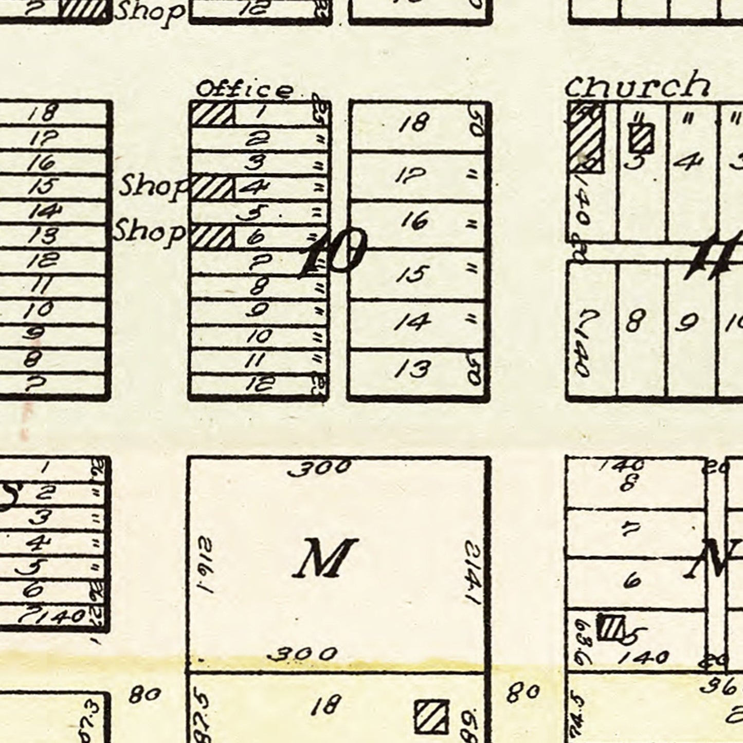 Vintage Map of Bancroft, Nebraska 1908 -Not available at Minden location-