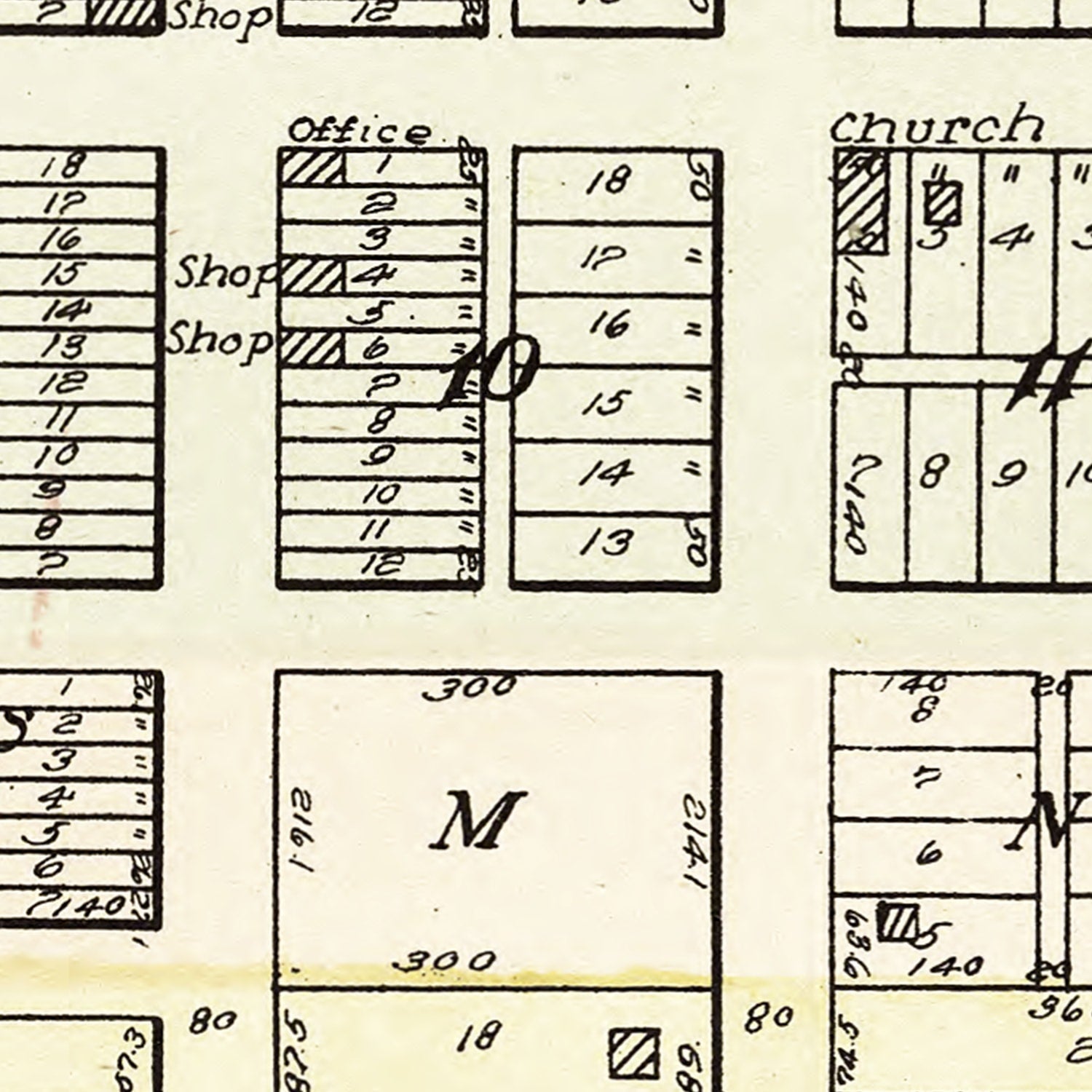 Vintage Map of Bancroft, Nebraska 1908 -Not available at Minden location-