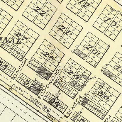 Vintage Map of Wisner, Nebraska 1908 -Not available at Minden location-