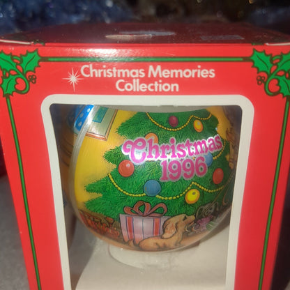Vintage Satin Christmas Ornament 1996