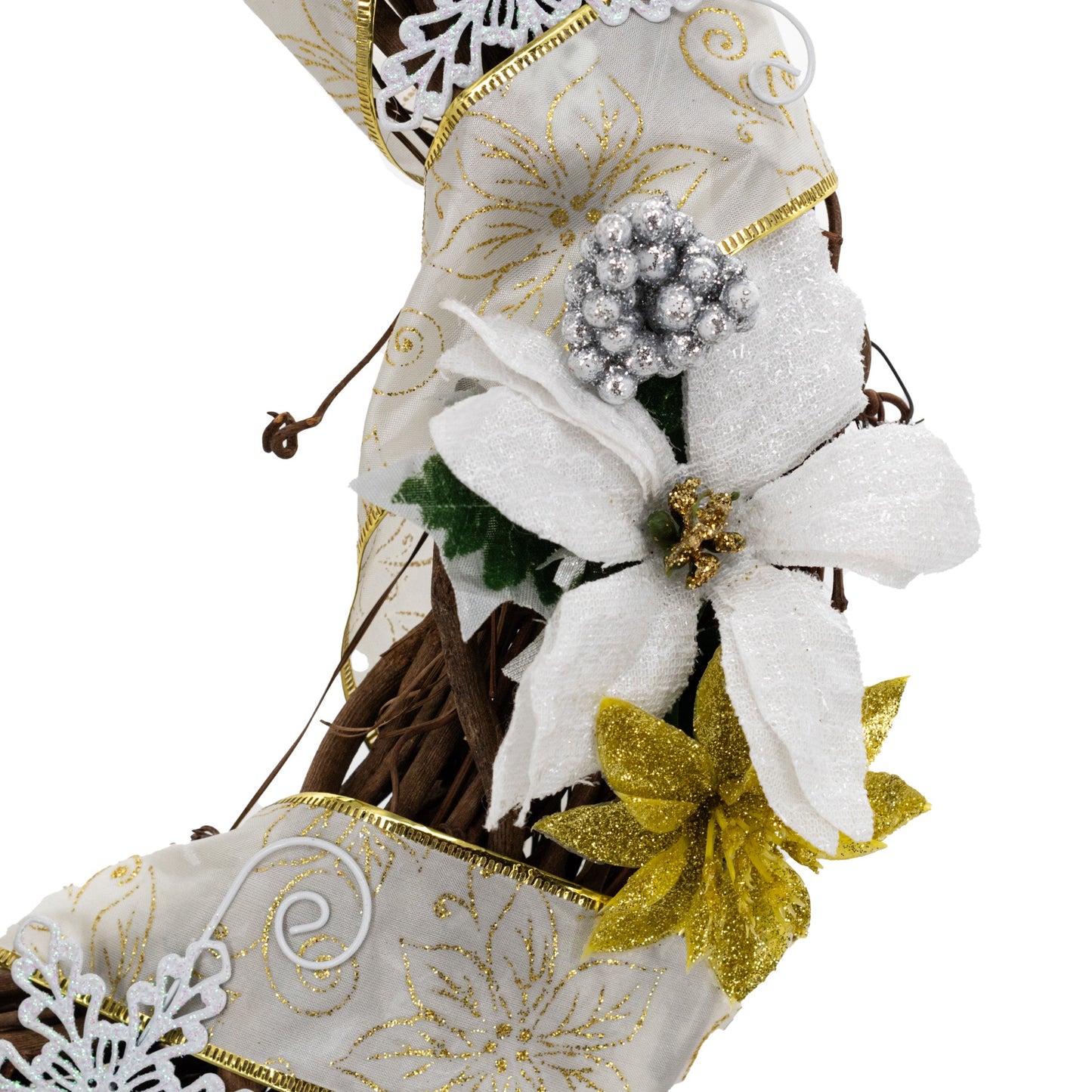 SALE | Winter White & Gold Wreath | KJ Made
