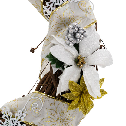 SALE | Winter White & Gold Wreath | KJ Made