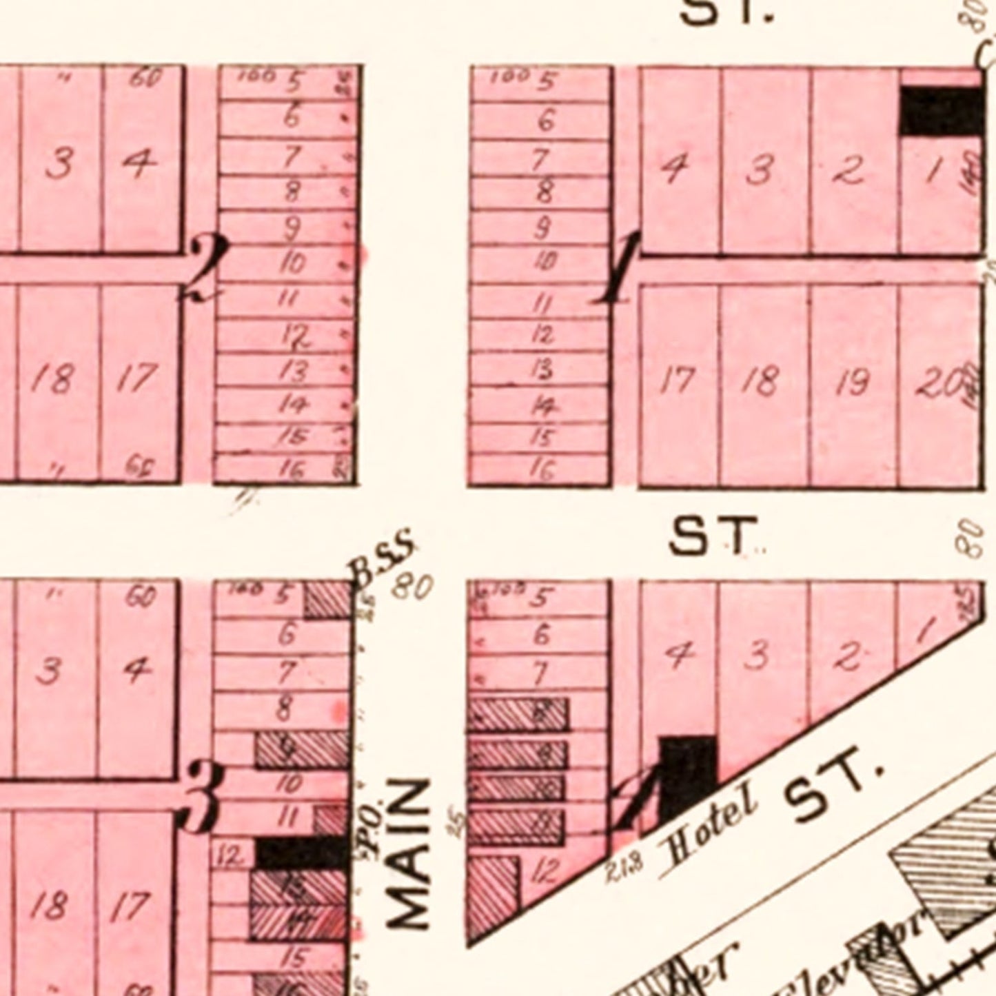 Vintage Map of Kennard, Nebraska 1908 -Not available at Minden location-
