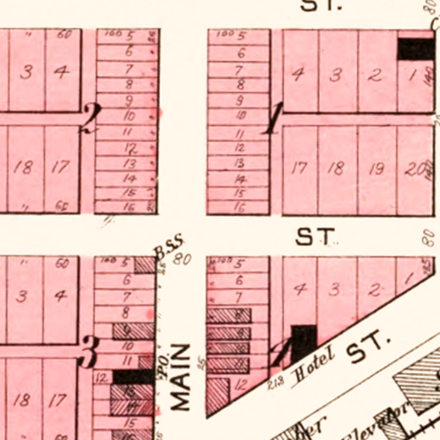 Vintage Map of Kennard, Nebraska 1908 -Not available at Minden location-