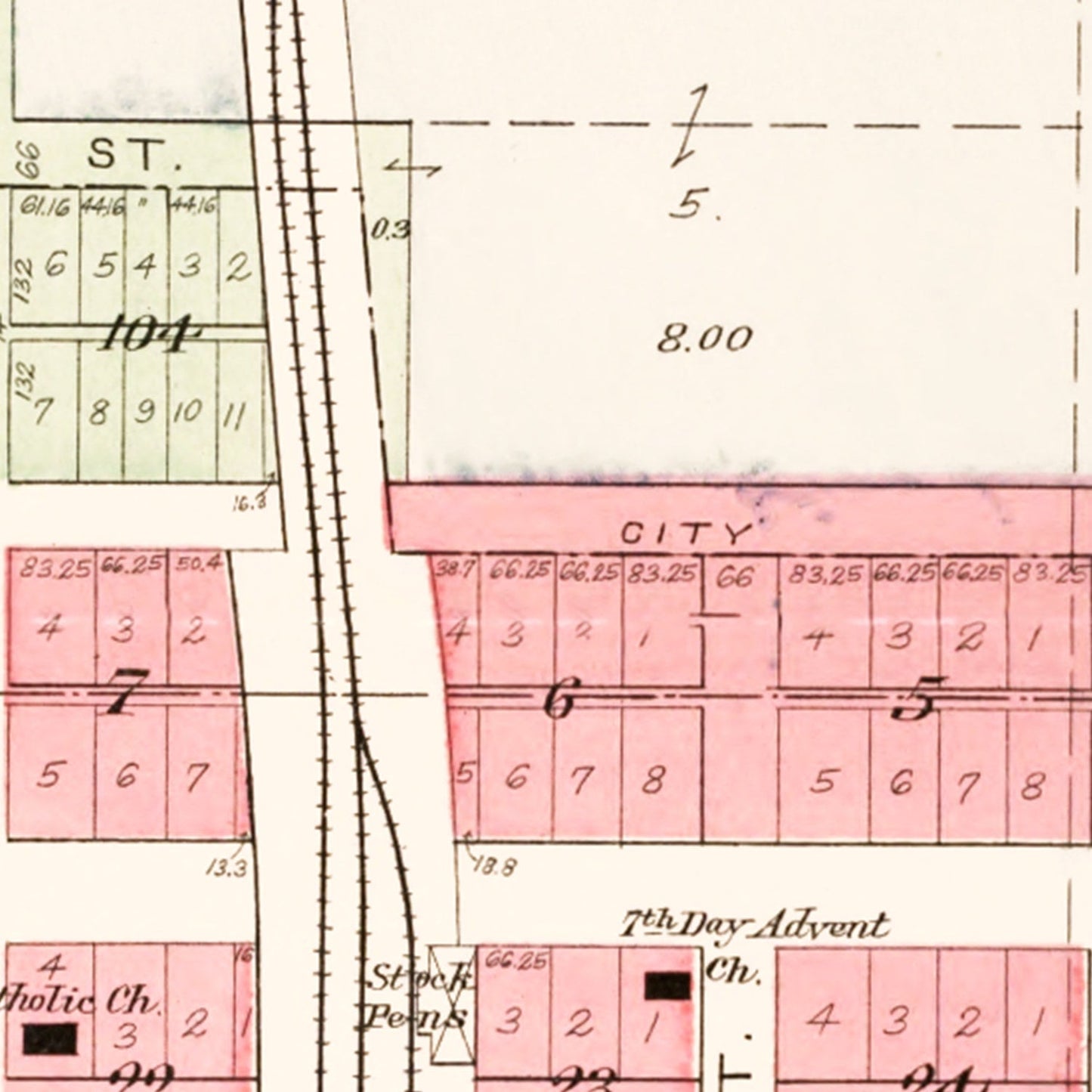 Vintage Map of Fort Calhoun, Nebraska 1908 -Not available at Minden location-