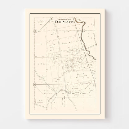 Vintage Map of Cuming, Nebraska 1908 -Not available at Minden location-