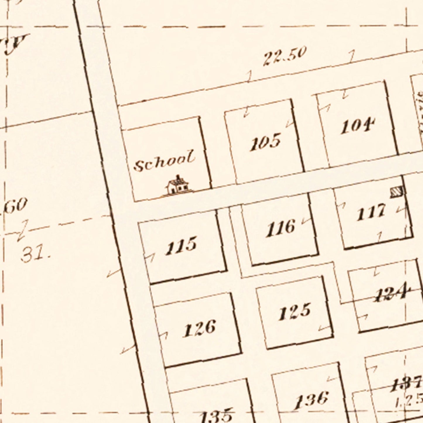 Vintage Map of Cuming, Nebraska 1908 -Not available at Minden location-