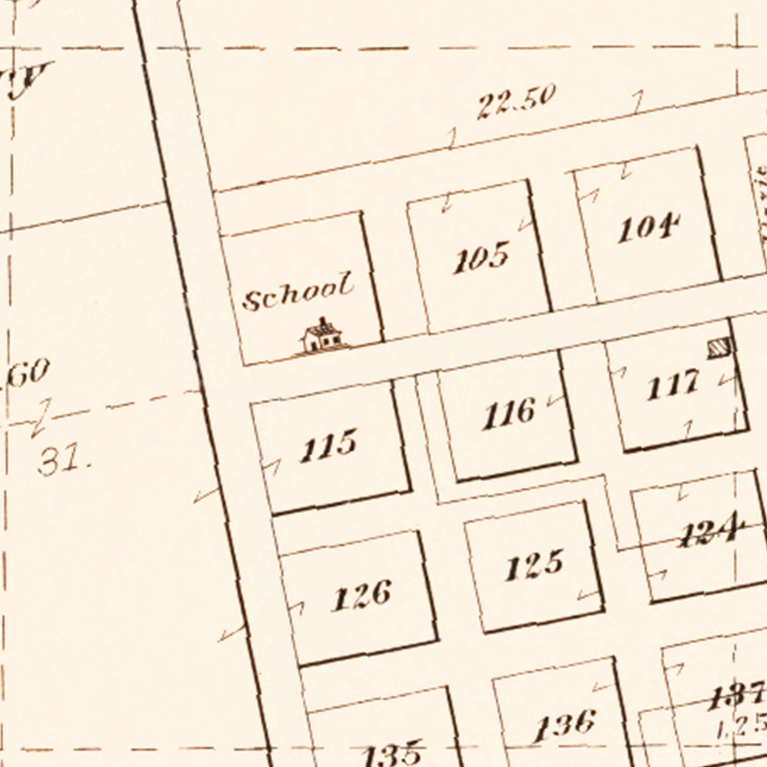 Vintage Map of Cuming, Nebraska 1908 -Not available at Minden location-