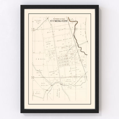 Vintage Map of Cuming, Nebraska 1908 -Not available at Minden location-