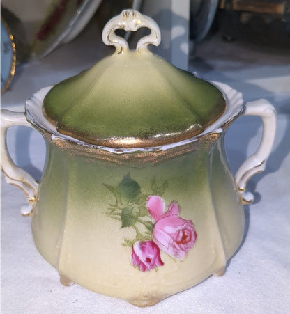 Vintage Porcelain Sugar Dish with Lid PT Germany