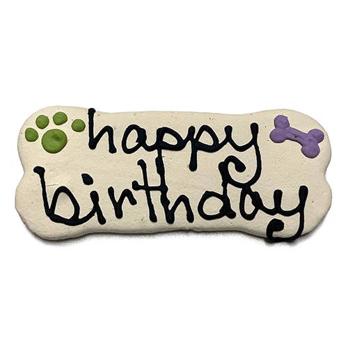 Birthday Dog Bones: white Br7