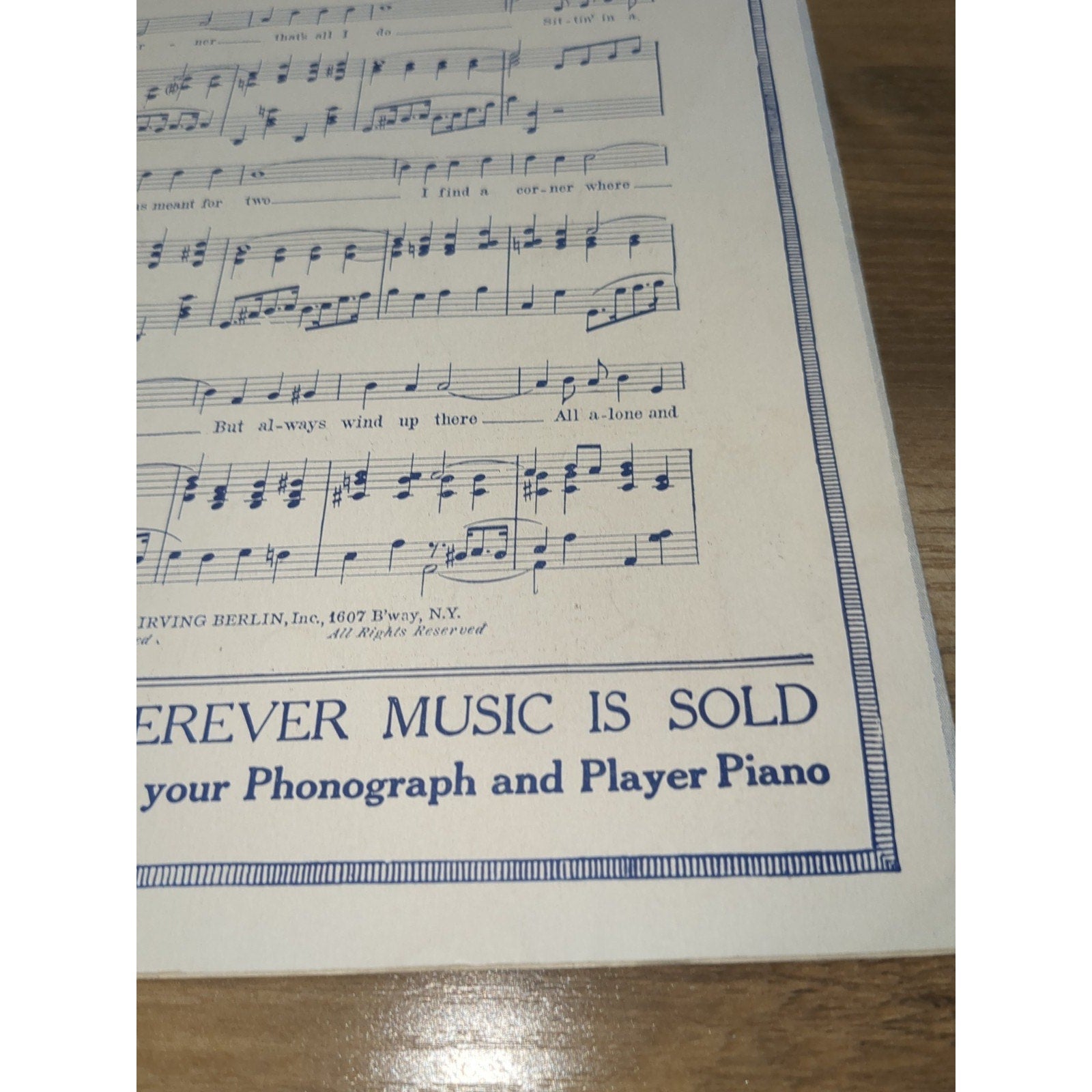 Vintage 1924 Sheet Music, "Oh, Baby - Don't Say No - Say Maybe" Irving Berlin