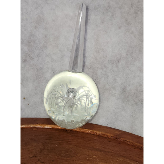Copied - Vintage paperweight ring holder glass pw1