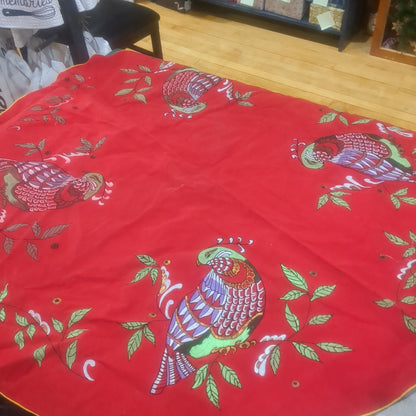 Vintage Velvety Tablecloth Could be Tree Skirt