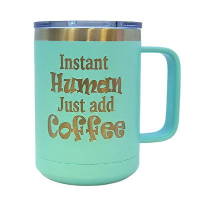 Stainless Steel Mug Tumbler with Handle | 15 oz | Customizable | RCK Creations & More