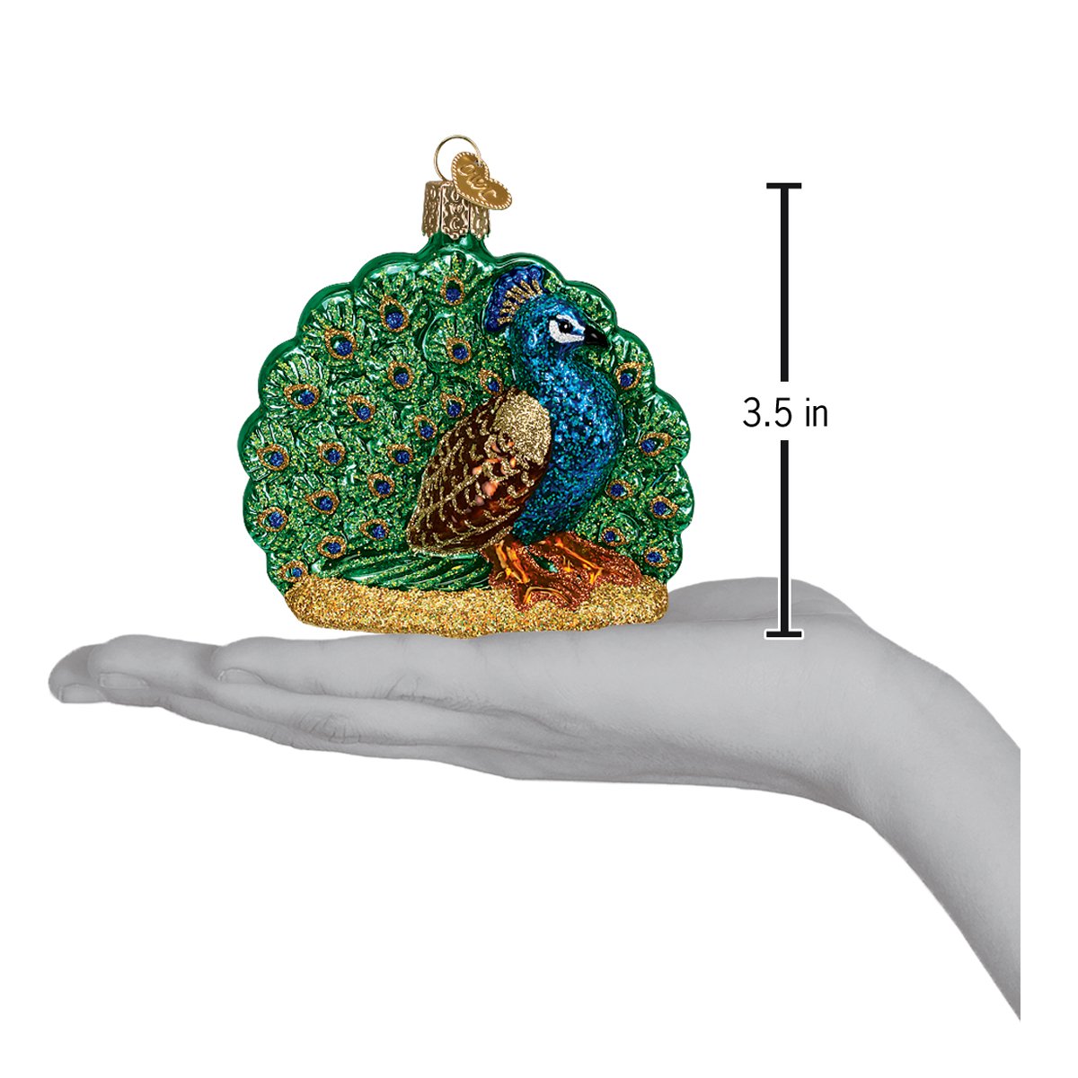Proud Peacock Christmas Ornament