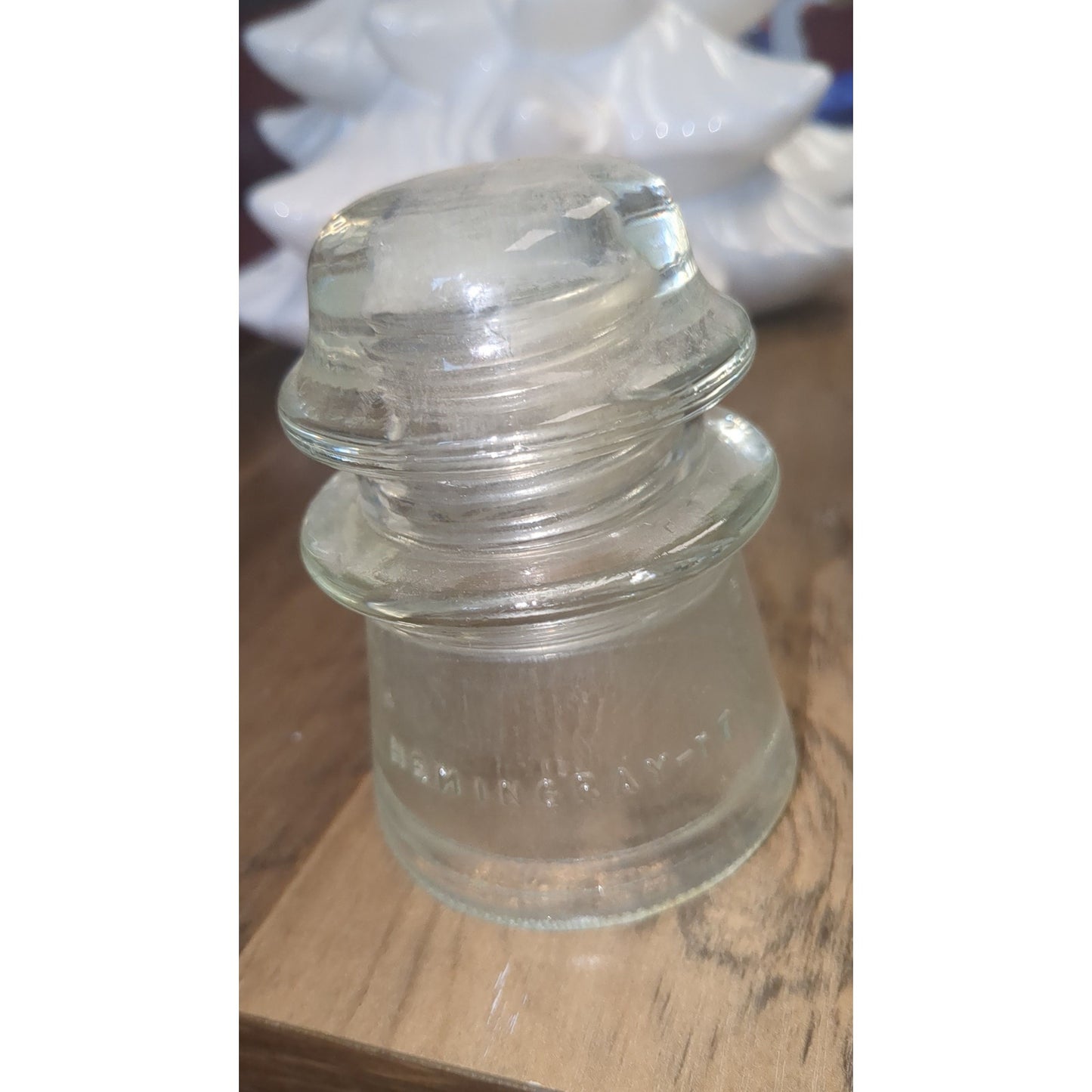 Vintage Hemingray Clear Glass Insulator #17 AS IS h617